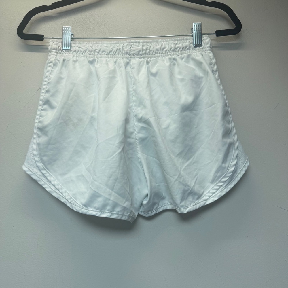 Nike Dri-FIT Running Shorts Womens Small White Excellent Athletic Mesh Trim - Picture 5 of 6